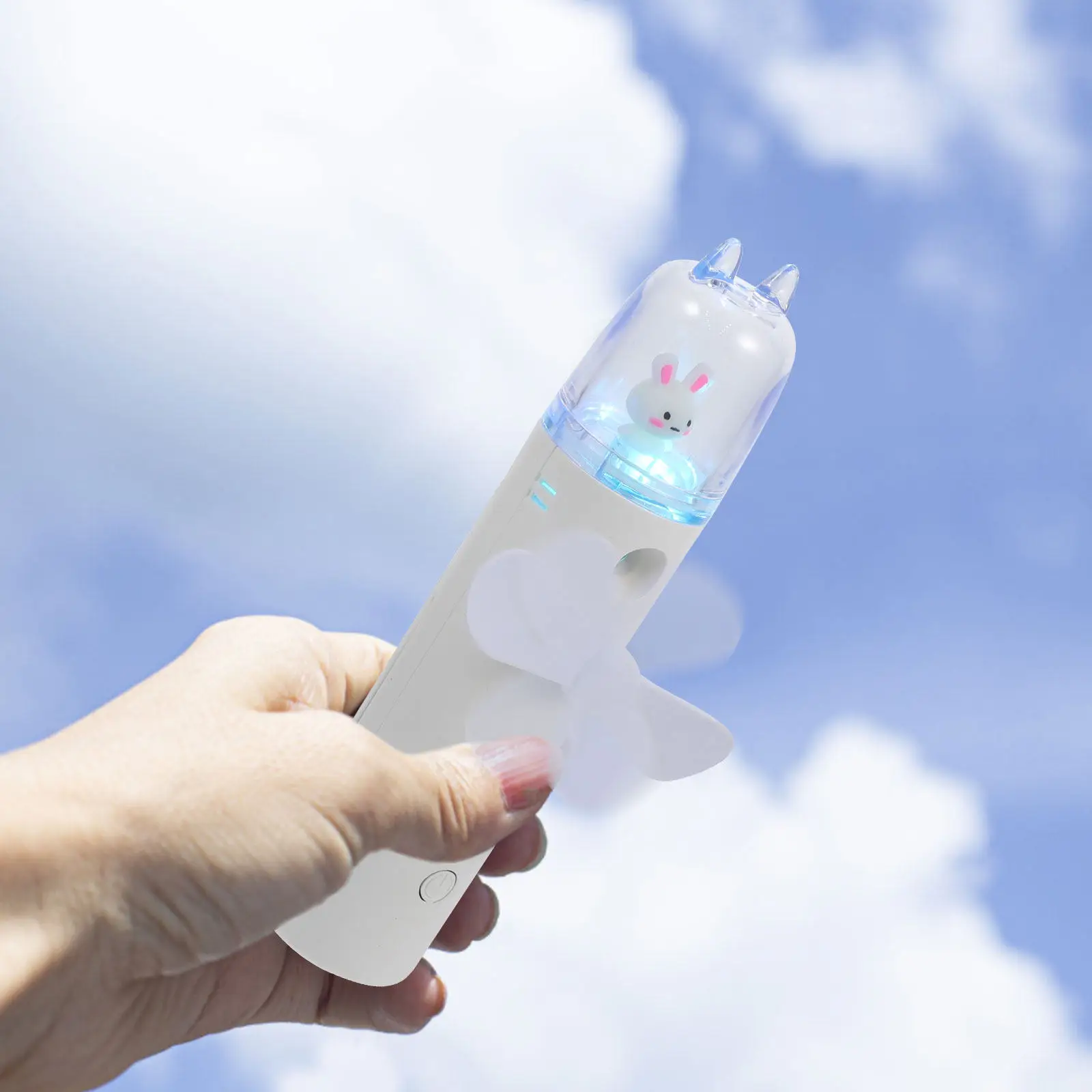 1Pcs 물 미스트 팬 휴대용 USB 충전식 쿨러 여름 여행 캠핑 하이킹을위한 경량 조용한 미스트 스프레이 팬