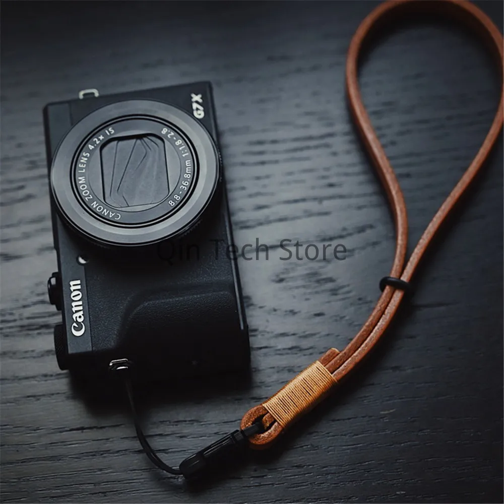 Handmade Couro Genuíno Câmera Cinta de Mão Vintage Bonito Acessórios Kit Apto para Ricoh Gr3 Gr2 Canon G7x Fotografia - Image 6