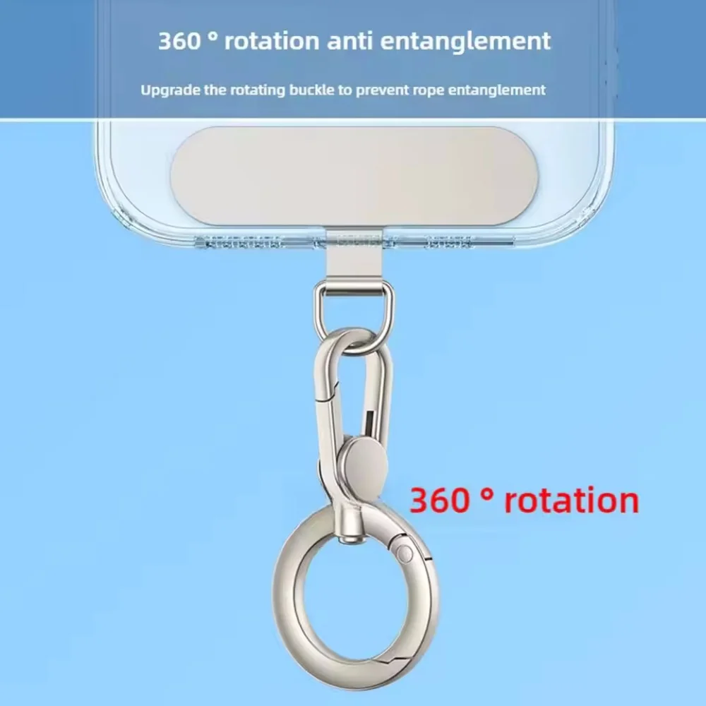 Rotatable Anti-Lost Phone Case Lanyard Clip with Detachable Ultra-Thin Design