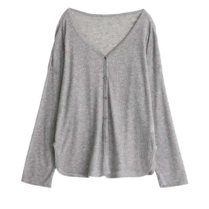 Women's Cardigan New V-neck Long Sleeved Female Shirt Female Jumpers Sun Protection Woman Top Spring Summer Knitted Cardigan 6
