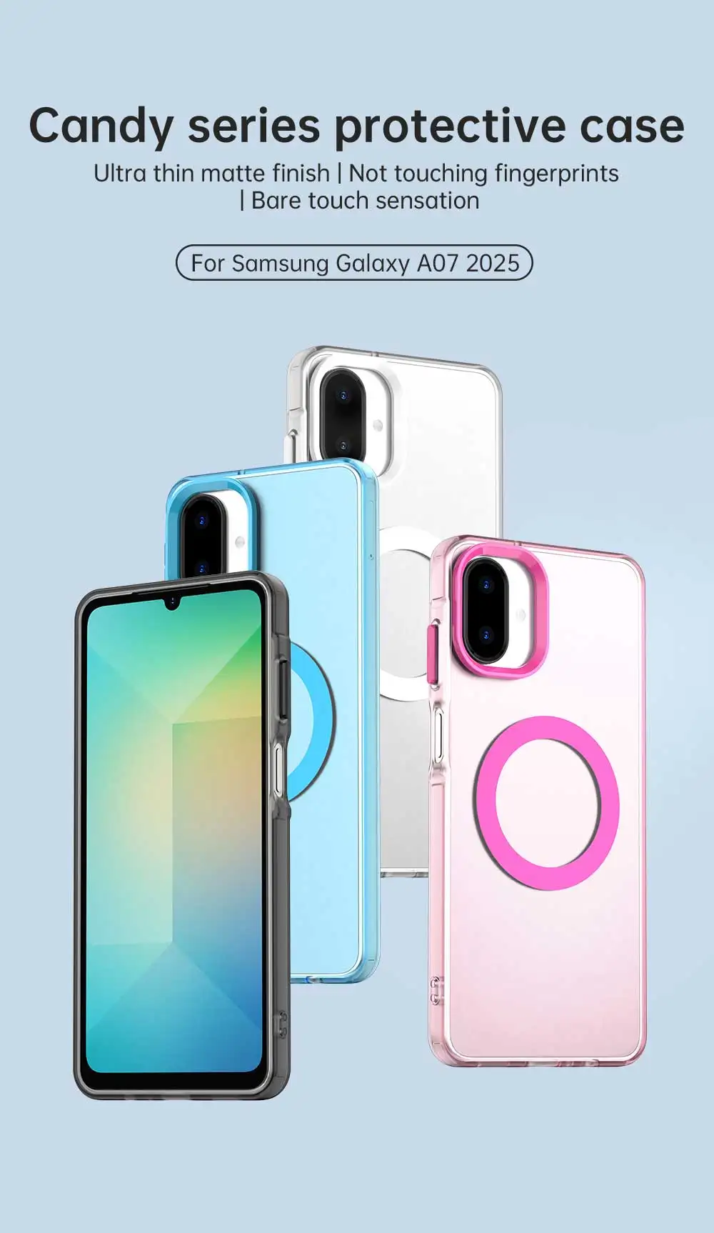 Luxus Rüstung Stoßfest Fall Für Samsung Galaxy A17 5G A07 4G Für Magsafe Magnetische Drahtlose Ladung Harte matte PC Abdeckung Funda – Detail 1