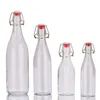 Glass Swing Top Storage Bottle High Flint Various Size Round Glass Bottles  for Sparkling Water MOQ2000 Cheap Custom Print Logo 2
