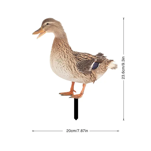 Akril Kacsa Baromfi Dekoráció Udvari Kert Kültéri Dekoratív Tét Szél Fonógépek Kártyával Beágyazott Betét A Gyepre - Image 5