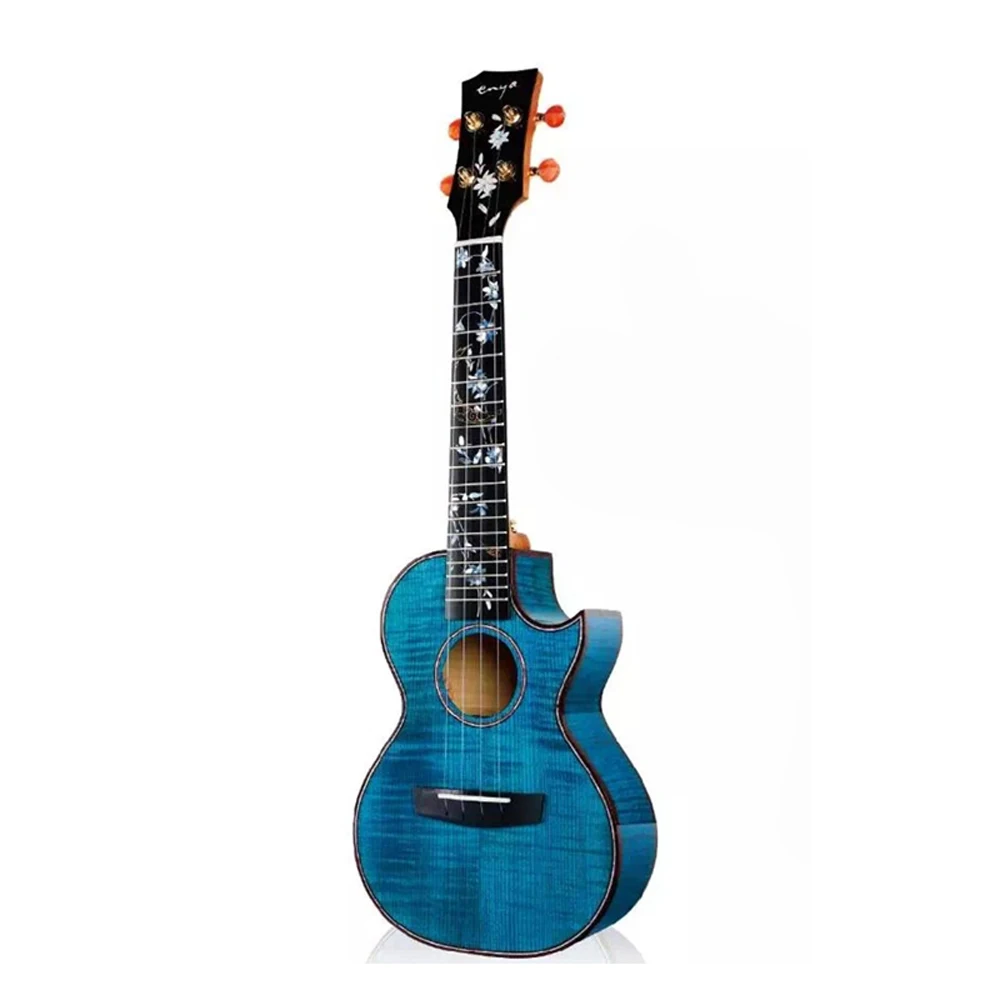 Enya Guitar 6 Strings Ukulele Flowers Musical Instruments Blue