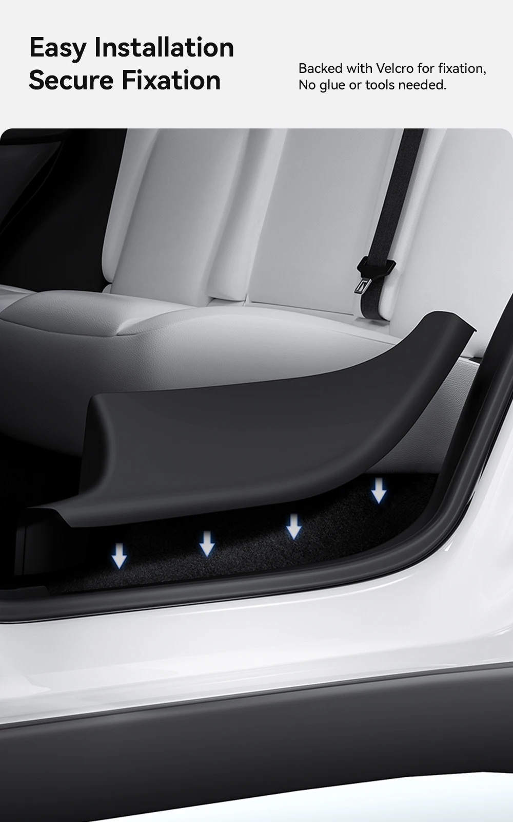 YZ Für Tesla Model Y/YL Juniper 2026 Auto Vordersitzschienen-Schutzabdeckung Hintere Türschweller Anti-Kick-Platte Innendekoration – Detail 10
