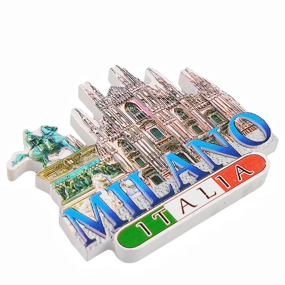 3D Milan Italy Fridge Magnet Souvenir Gift Resin Refrigerator Magnetic Sticker Collection Home Decoration magnetic fridge stickers magnetic fridge magnets magnetic sticker refrigerator decor