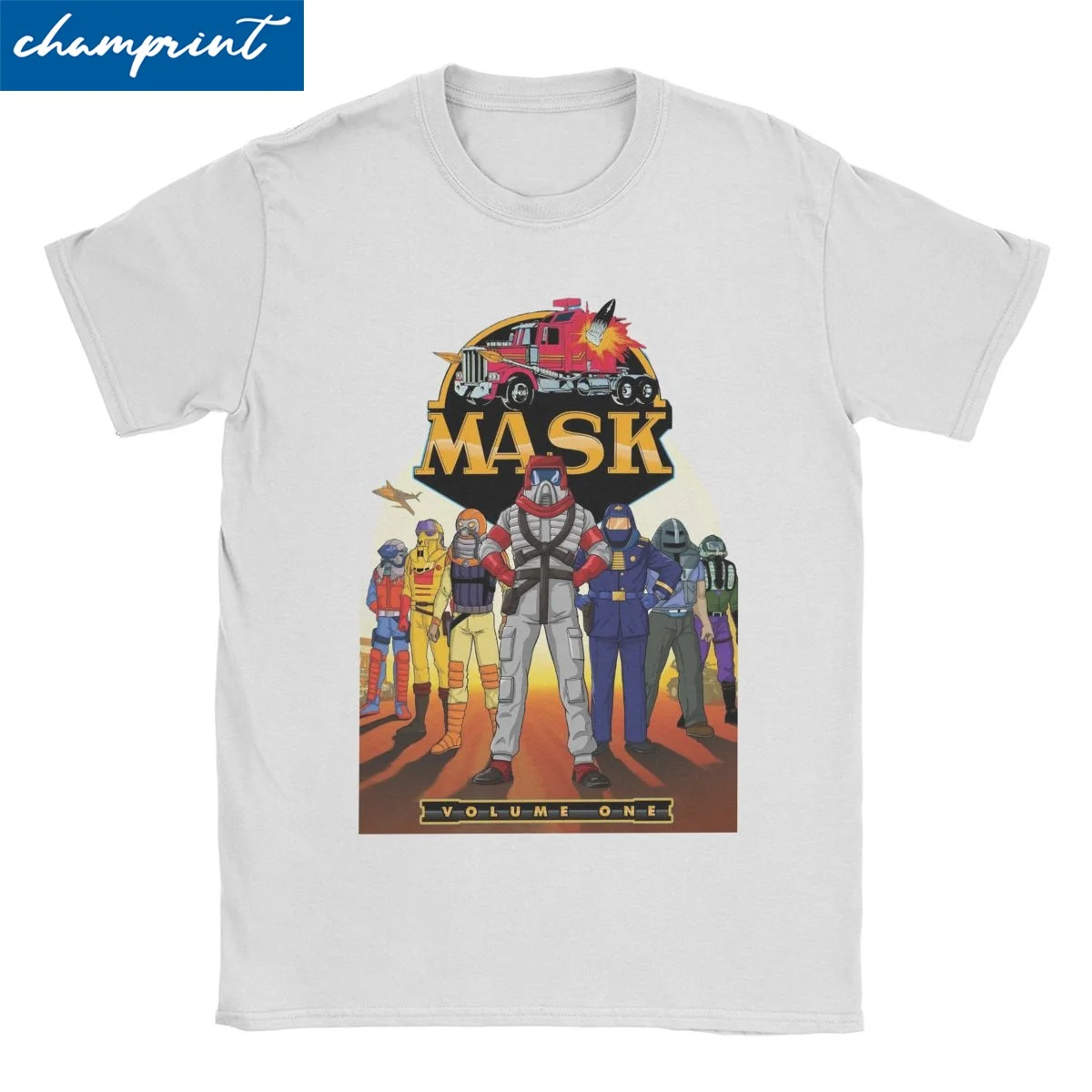 T-Shirt Da Uomo Da Donna Maschera Mobile Blindato Strike Kommand T-Shirt In Puro Cotone Manica Corta M.A.S.K. Maglietta O Collo Abbigliamento