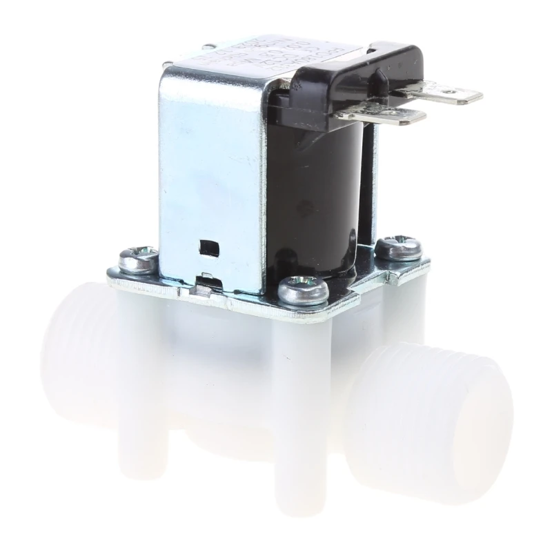 

12V/24V Faucet Solenoid for Valve 2-Port Normally Closed Plastic Water Inlet Flow Control for Valve G1/2 Male Thr P15F