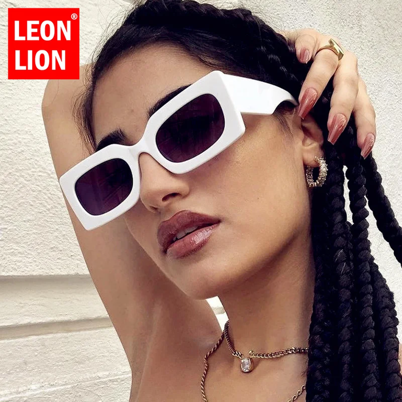 

LeonLion 2023 Rectangle Retro Sunglasses Women Square Glasses Women/Men Brand Designer Small Eyewear Women Gafas De Sol Hombre