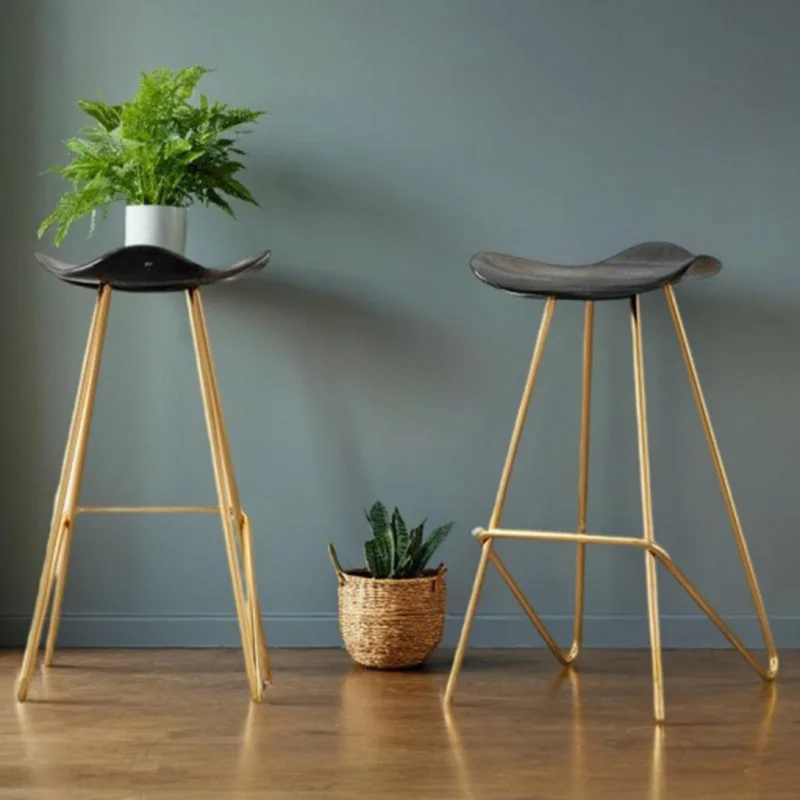 

Breakfast Metal Bar Stool Modern Furniture Lightweight Chair Chairs Kitchen Home Gamer Manicure Salon Height Barber Shop Cadeira