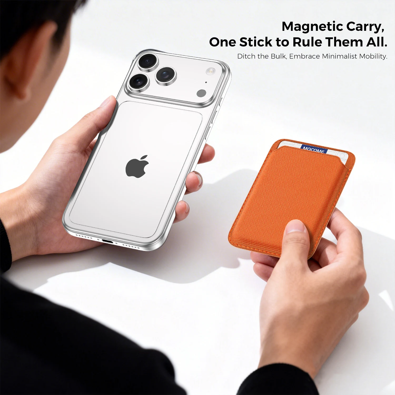 Enhanced MagSafe TechWoven Universal Card Holder with Comfortable Grip and Easy Card Removal