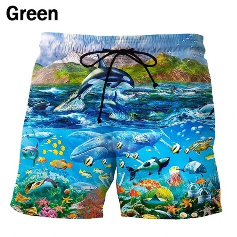 Dolphin 3D Print Short Pants Men's Street Fashion Hip-hop Funny