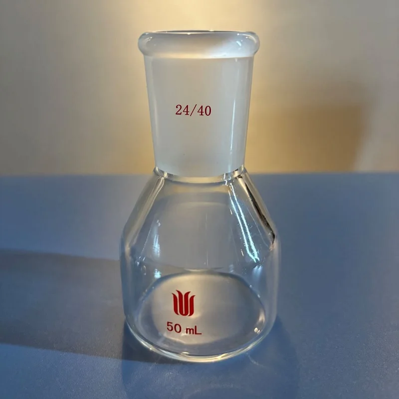 Bottle Shaped Reaction Bottle Grinding Joint 24/40 Capacity 50mL 125mL 250mL Borosilicate glass N14 SYNTHWARE