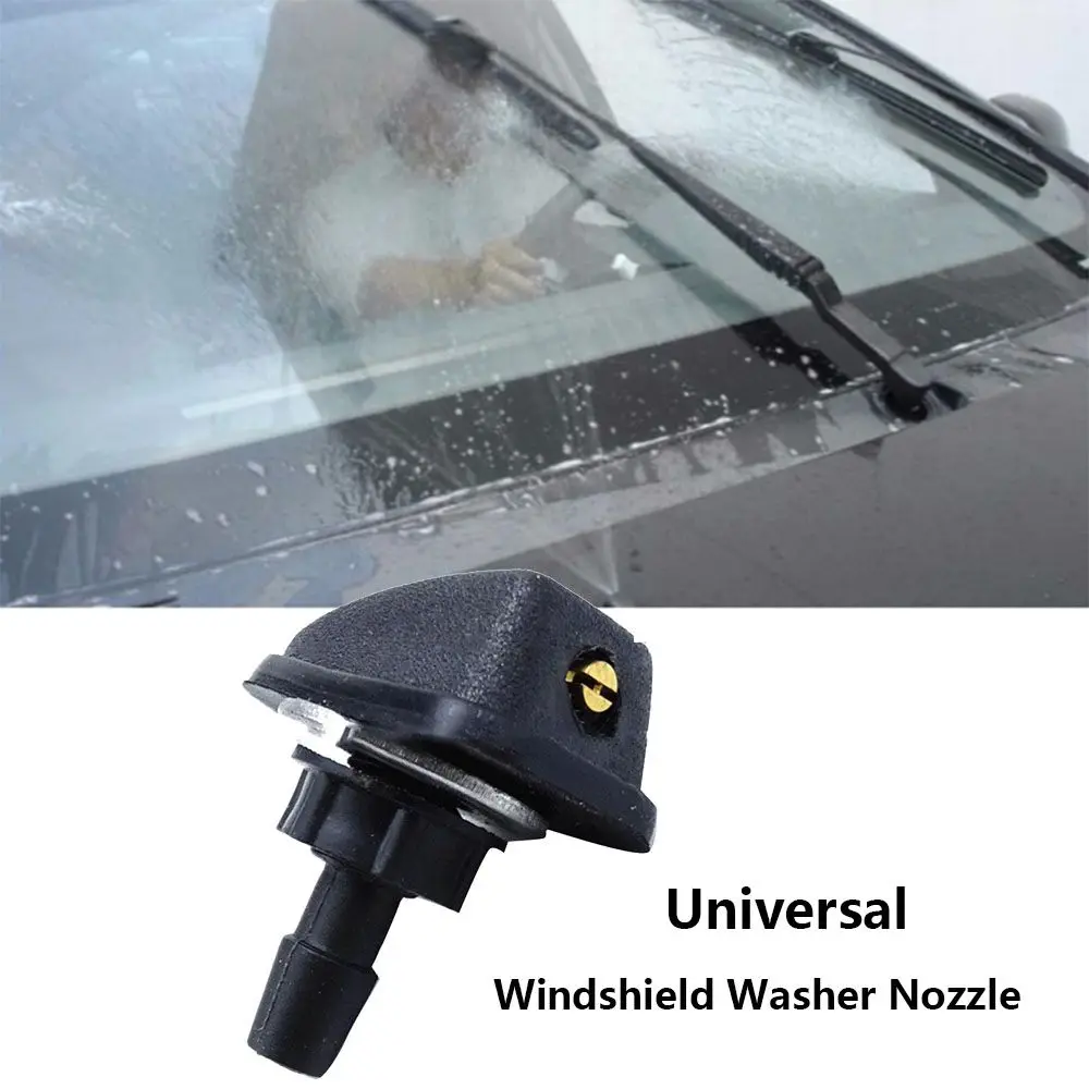 

Black Water Spray Jets Fan Shaped Wiper Windshield Washer Nozzle Car Accessories Exterior Accessories Washer Jet