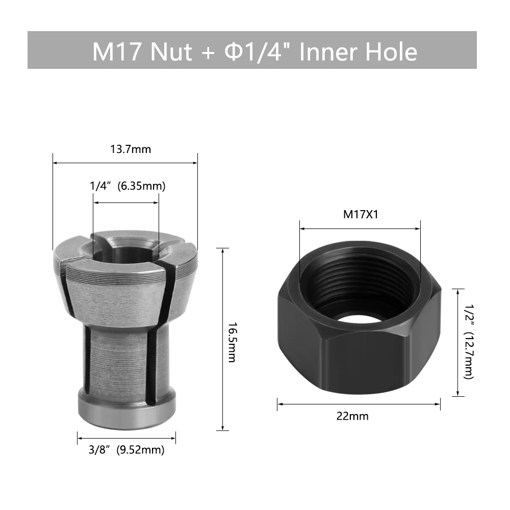 LAVIE Schnitzmaschine, Spannzangen-Trimmmaschine, Holzbearbeitungszubehör, Adapter, ER-Klemmutter, C-Mutter, Spannzange – Detail 20