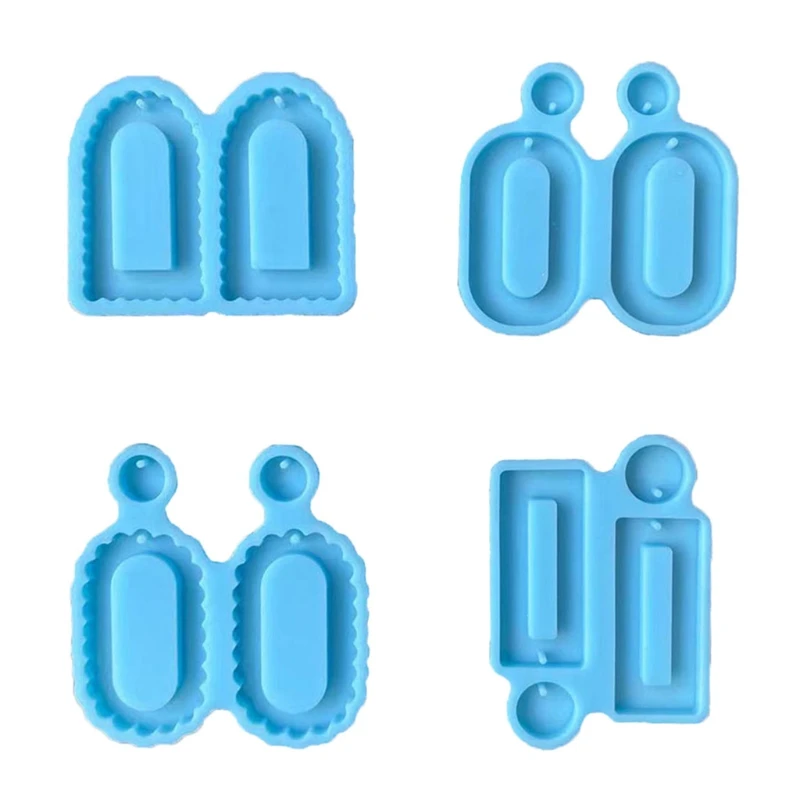 

Crystal Epoxy Resin Mold Handmade Oval Rectangle Earring Eardrop Silicone Mould