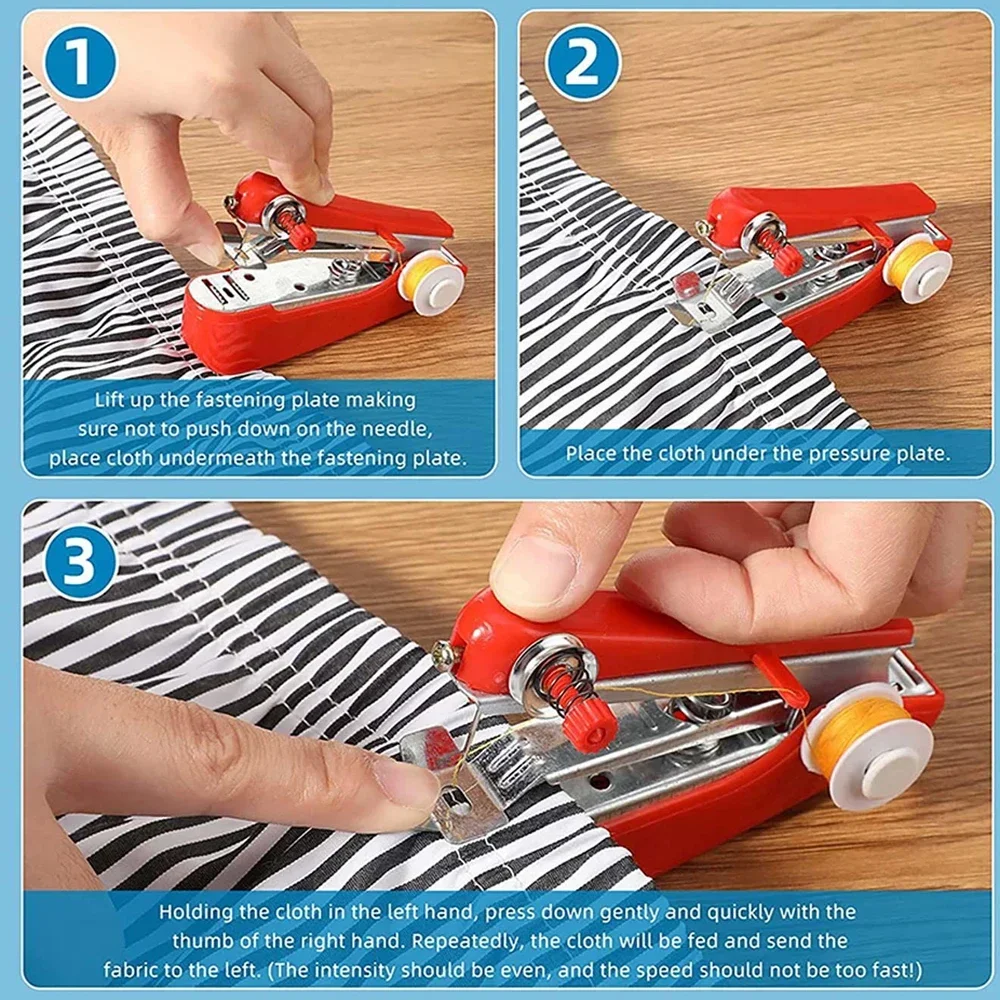 Portable Sewing Machine Small Handheld Multi Sewing Machine Household Simple Needlework Manual Crop Repair Clothes Fabric