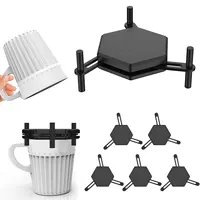 6/12Pcs Coffee Mug Stacker Adjustable Cup Storage Display Holder Kitchen Cabinet Drinkware Cup Organizer Rack Expandable 1