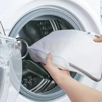 Mesh Laundry Bag Polyester Laundry Wash Bags Washable Coarse Net Laundry Basket for Washing Machine Bra Underware Storage Bags 2