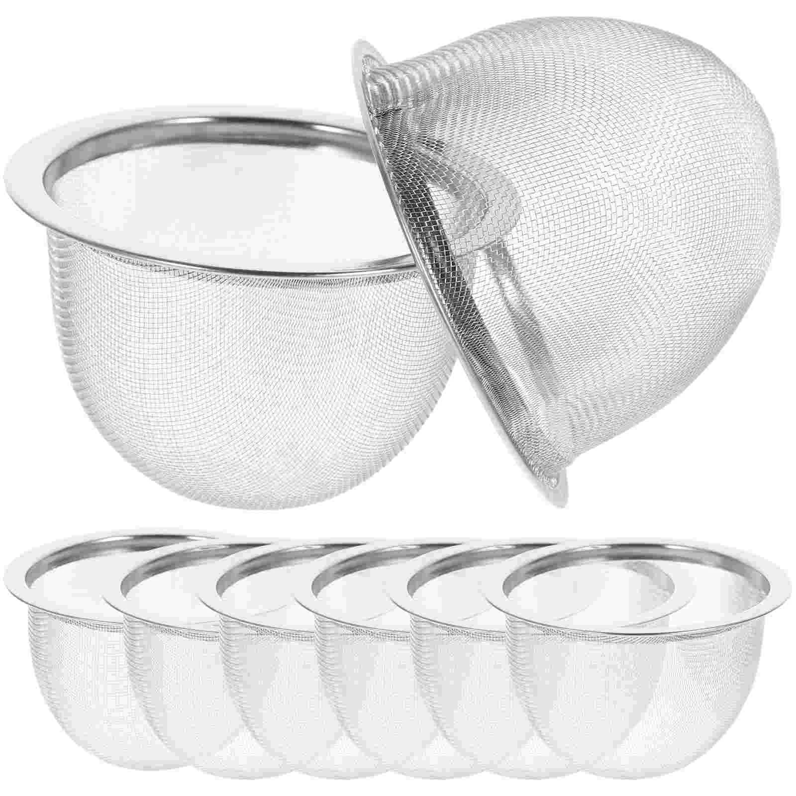 Fine Mesh Tea Infuser Strainer 8pcs Stainless Steel Coffee Filter Tea