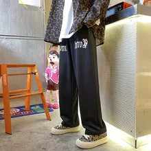 

New Letter Printed Casual Pants Men's Brand Clothing Trend Nine-point Straight Sports Pants Jogging Pants Street Men's Clothing