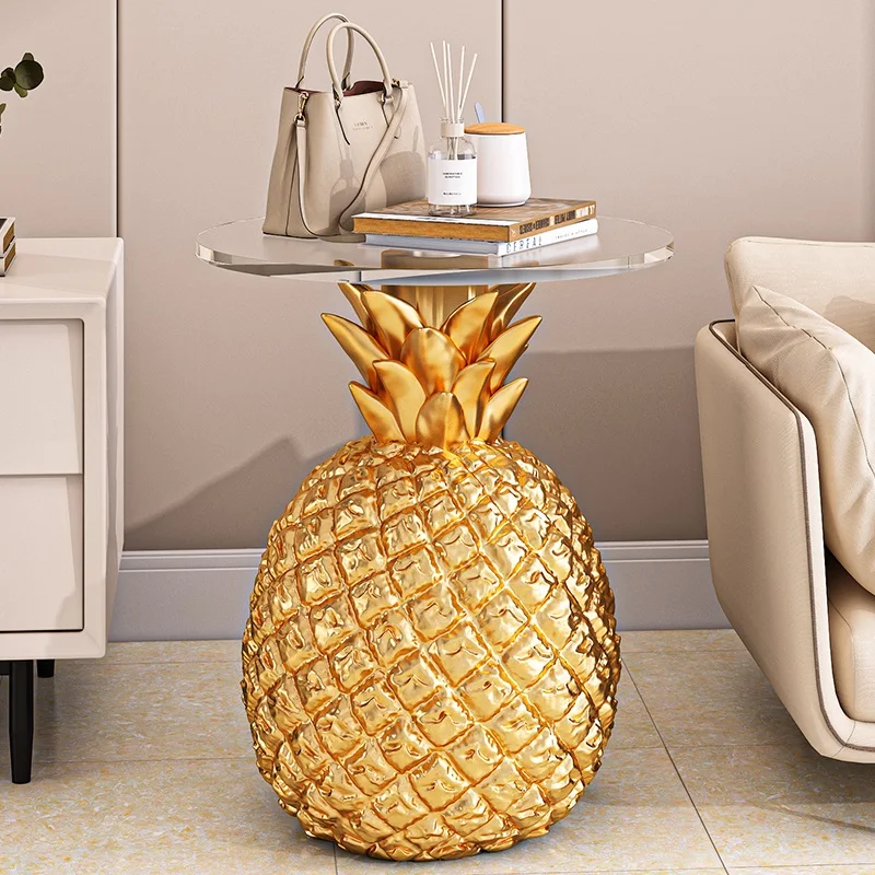 

Creative Resin Golden Pineapple Statue Living Room Large Floor Decoration Sculpture With Storage Desktop Resin Crafts Home Decor