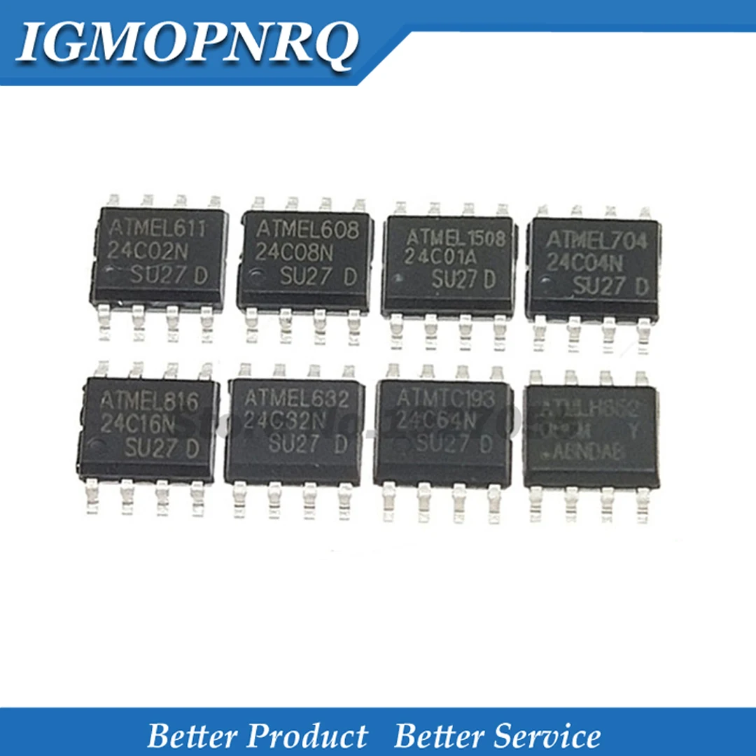 50pcs AT24C01 AT24C02 SOP-8 AT24C04 AT24C08 SOP AT24C16 AT24C32 AT24C64