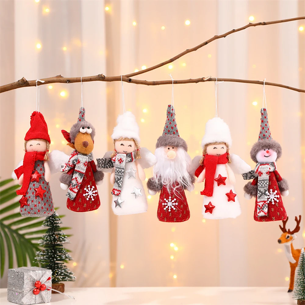 

Christmas Decoration Christmas Tree Ornament Angel Wing Merry Gifts Santa Claus Room Decor Pendants Interior Xmas Craft Supplie