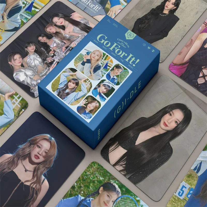 

55pcs/set KPOP GIDLE Small Card GO FOR IT Album LOMOCard Son Yuqi Soyeon MINNIE SOOJIN SHUHUA Gift Postcard Photo Card (G) I-DLE