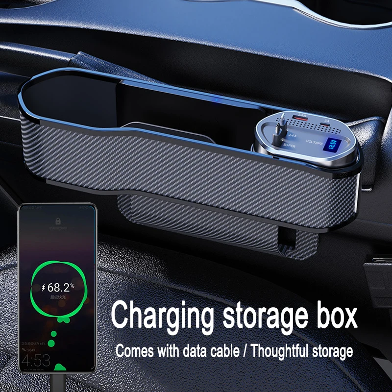 

Автомобильный контейнер для хранения с подстаканником, USB Type-C