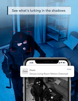 GNCC C2 Indoor Security Camera Dog Camera 1080P Motion Detection, 2-Way Audio Siren, Night Vision, Works w/Alexa & Google Home 5