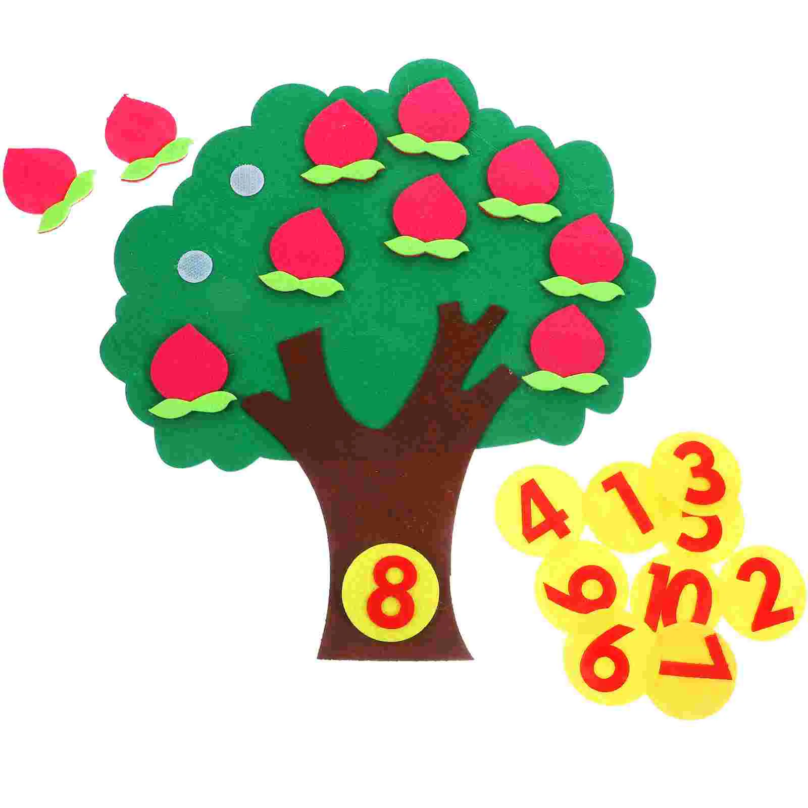 

Felt Pear Tree Math Games for Teaching Addition and Subtraction with Numbers 1-10 in Kindergarten Classroom