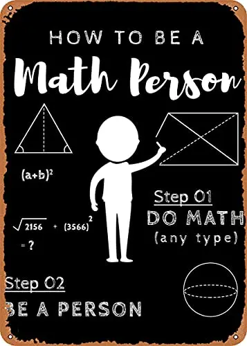 

Math Person Vintage Look Metal Sign Patent Art Prints Retro Gift 8x12 Inch