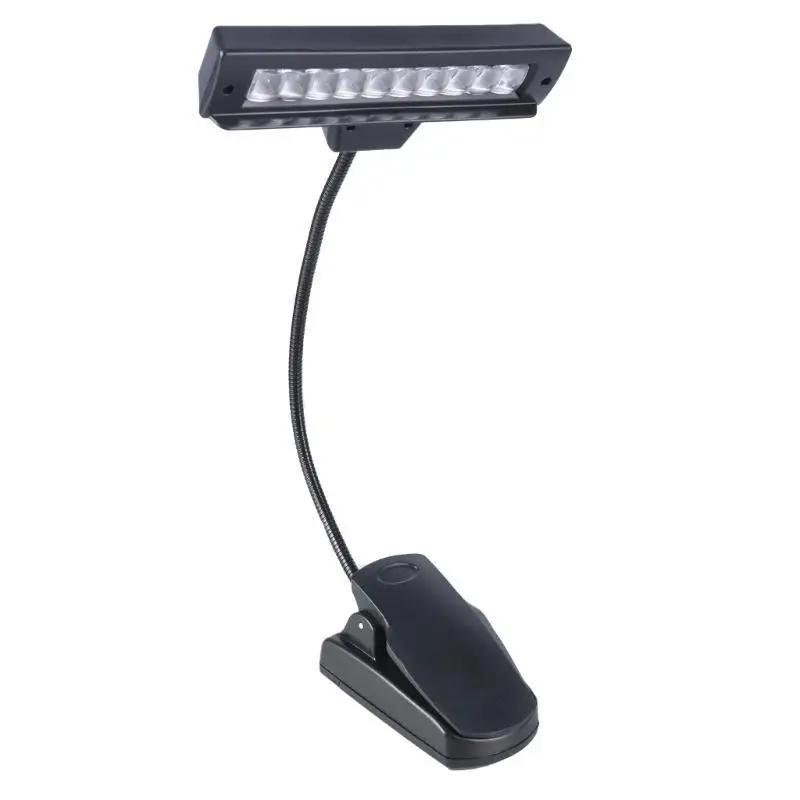 31BA 휴대용 10 LED 클립 조명, 독서, 여행 등을 위해 작동되는 USB 또는 AA 배터리