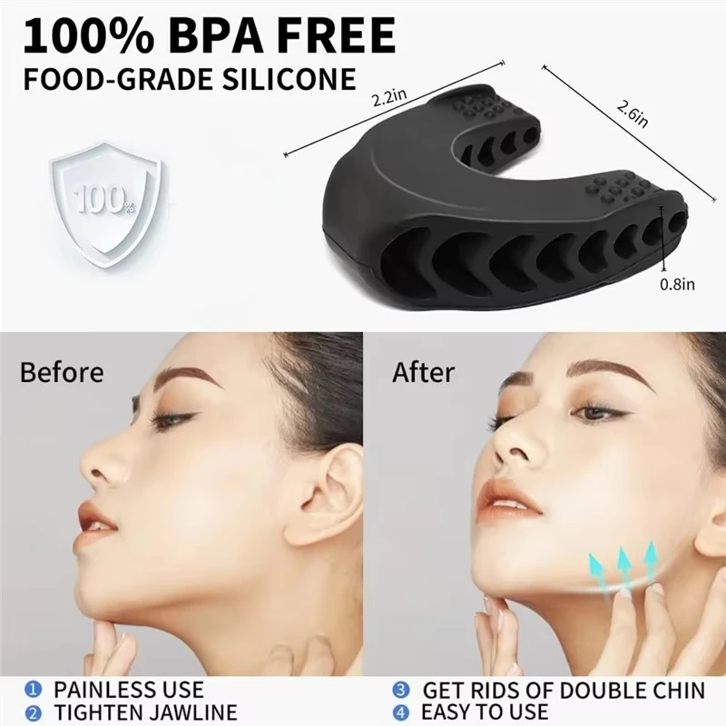 U Shape New Facial Jaw Exerciser And Neck Toning Jawline For Men Women Face Muscle Trainin Resistance Levels Double Chin Reducer