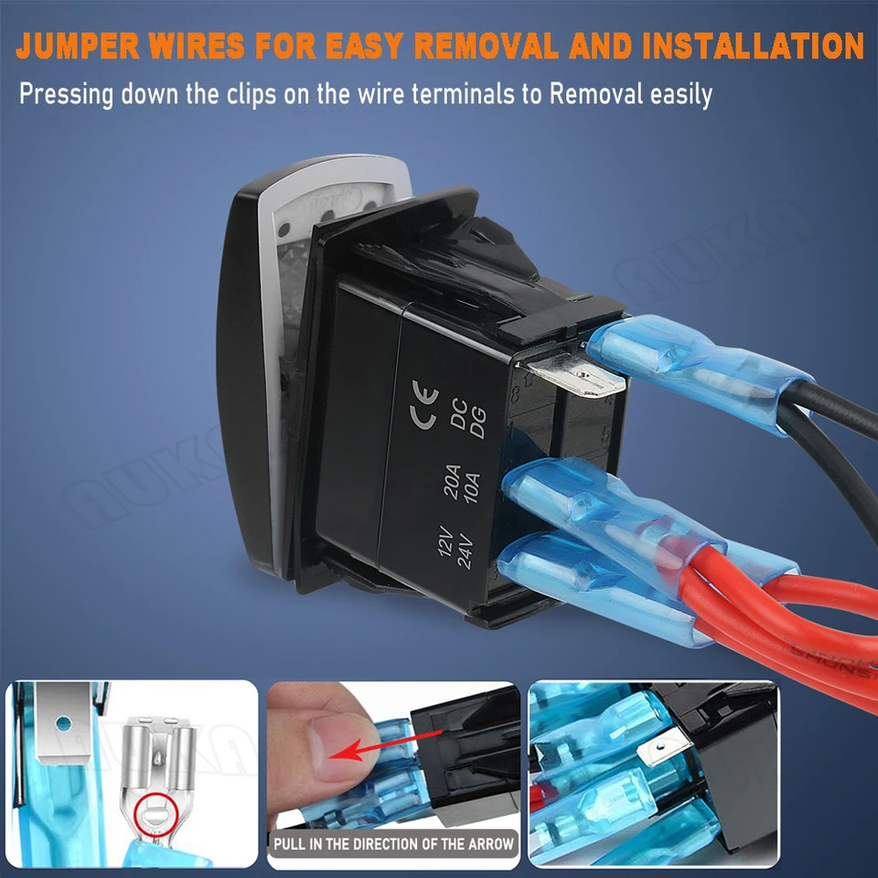 Waterproof Rocker Switch Bunny Burners Blue Laser Etched Toggle Switch ...