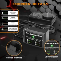 แบตเตอรี่สำหรับเครื่องมือไร้สาย Black & Decker รุ่น LBXR36 36v/40V 4000mAh LBX2040 BL2036 LST136 LST420 LST220 L50 แบบชาร์จได้ 5