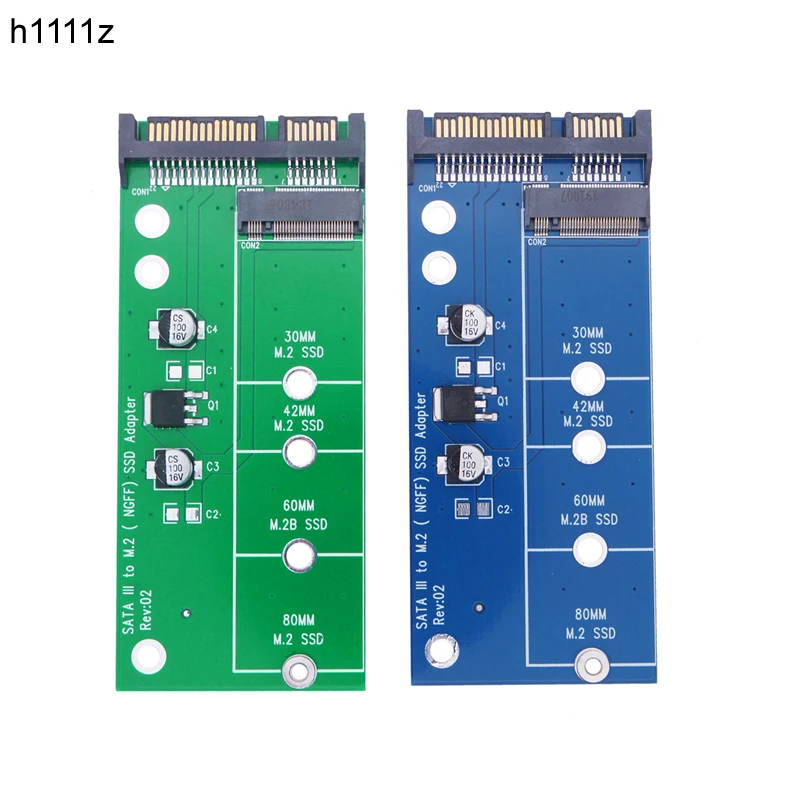 SSD M2 Adapter M2 SATA Adapter Riser M2 to SATA Adapter M.2 NGFF Converter 2.5" SATA3.0 6G Card B Key for 2230-2280 M.2 SATA SSD