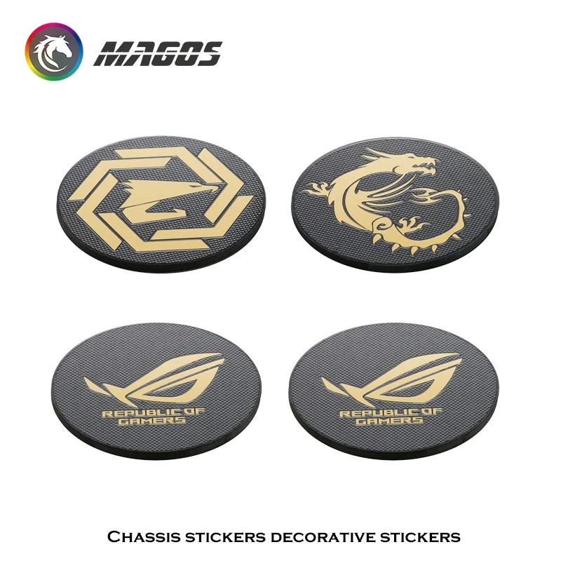3 шт./лот ROG MSI AORUS 12 см металлическая наклейка с вентилятором для корпуса ПК шасси