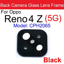 Enhanced Rear Camera Glass Lens Cover with Frame (Reno 4Z 5G-Black)