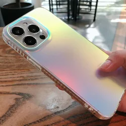 Premium Matte Aurora Gradient Color - Changing Shockproof Case for iPhone 14 (BianSeLong)