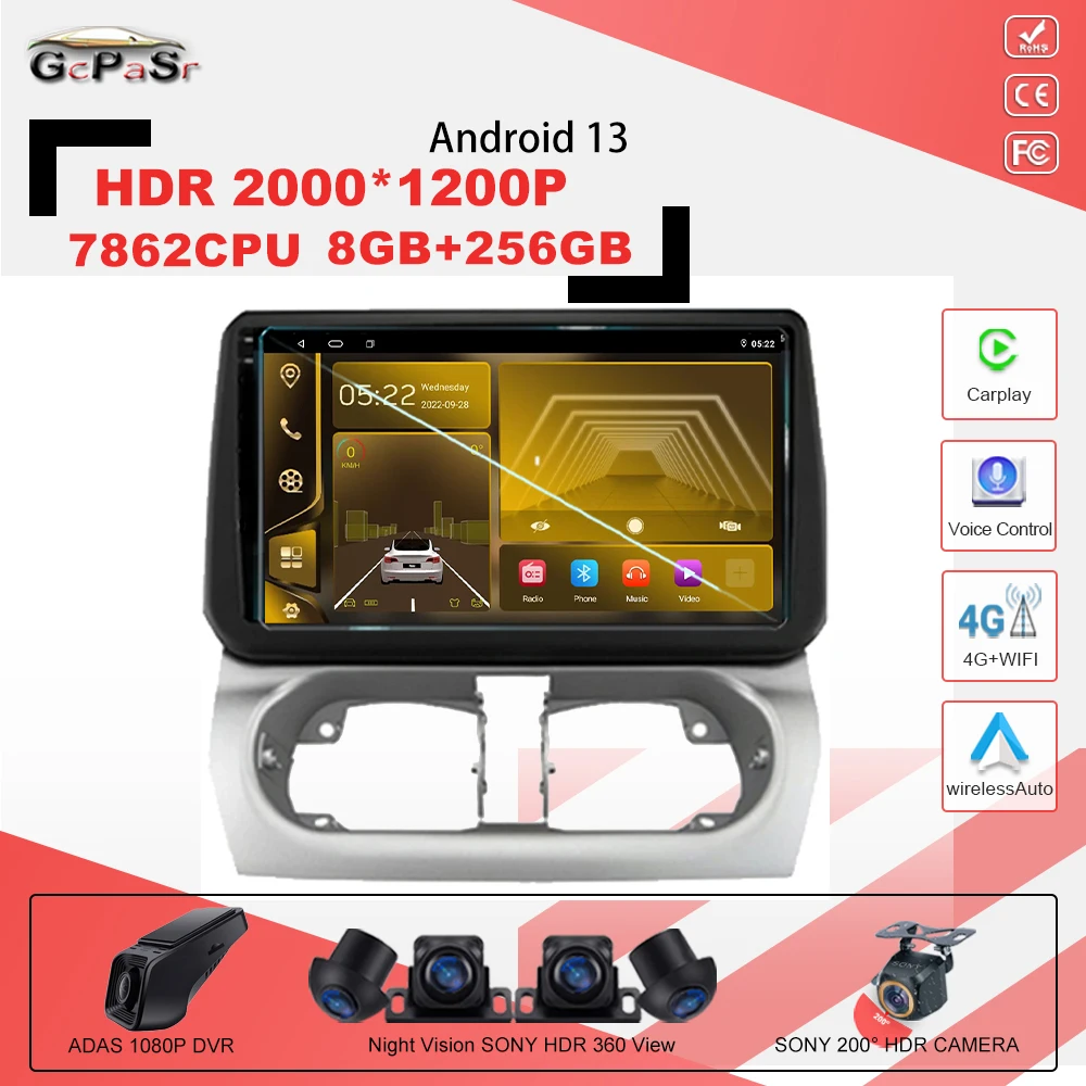 

Автомобильный радиоприемник Android13 для Opel Combo Corsa Tigra 2 7862CPU Стандартный мультимедийный стерео плеер без 2din DVD