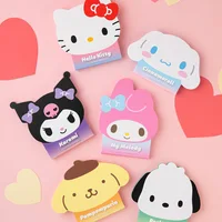 Cartoon Sanrio Memo Pads Cute Kt Kuromi Cinnamoroll Melody Student Stationery Office Message Notes Children'S Gift Wholesale 1