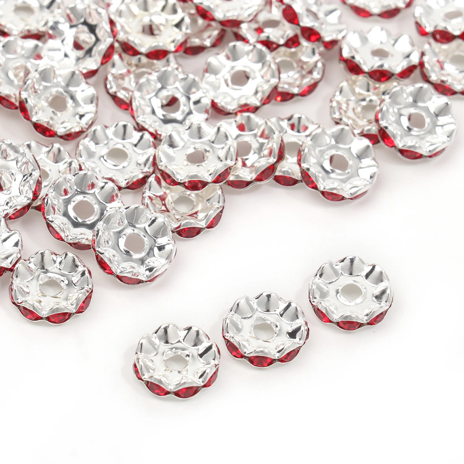 30 teile/los 12mm Strass Rondelle Kristall Großes Loch Runde Lose Spacer Perlen für Schmuck DIY Machen Armband Halskette Zubehör – Detail 19