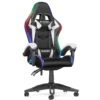 RGB Gaming Chair LED Lights Ergonomic Computer Chair Reclining PU Leather High Back Video Game Chair Adjustable Lumbar Support 1
