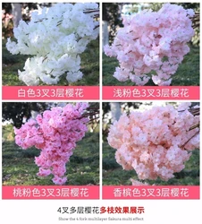 200/300pcs 140-Heads Artificial Flowers Cherry Blossoms Wedding Arch Decorate Fake Flower Silk Hydrangea White Branch Home Decor