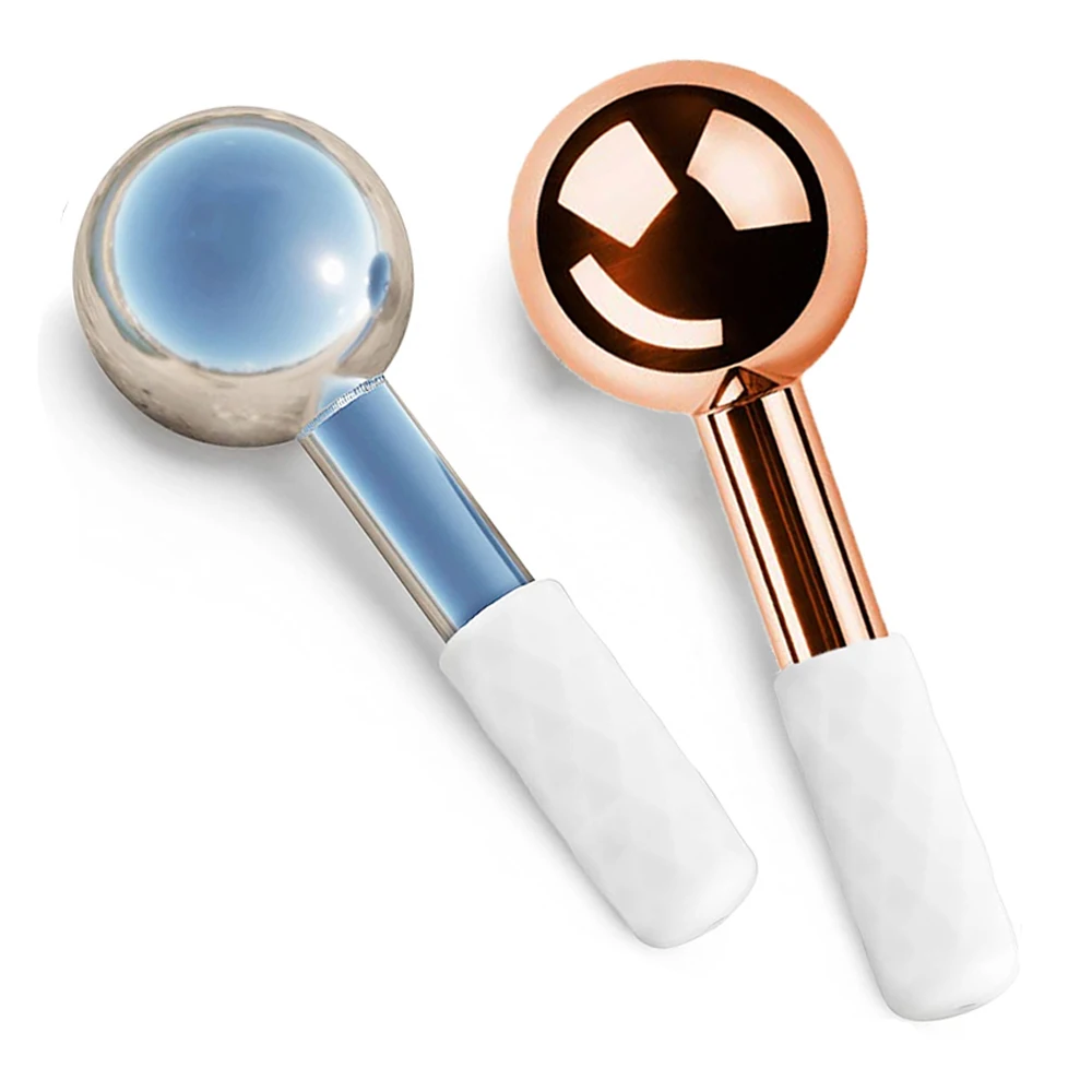 Facial Ice Globes Cold Hot Stainless Steel Facial Roller Skin Beauty