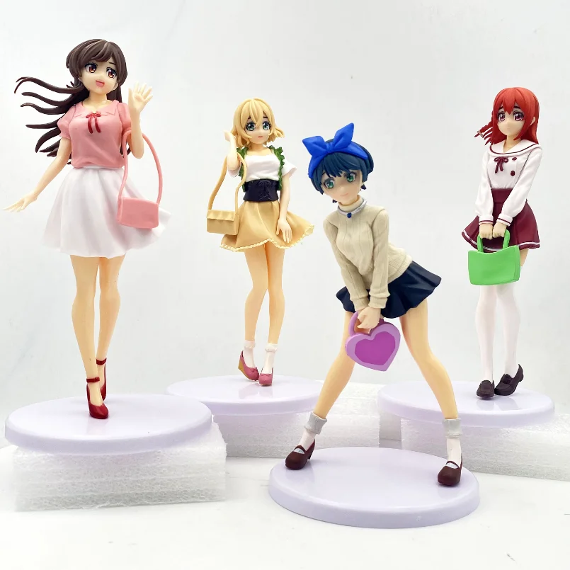 

18cm Rent A Girlfriend Anime Figure Chizuru Mizuhara Ruka Sarashina Sakurasawa Sumi Action Figure Collection Model Doll Toys