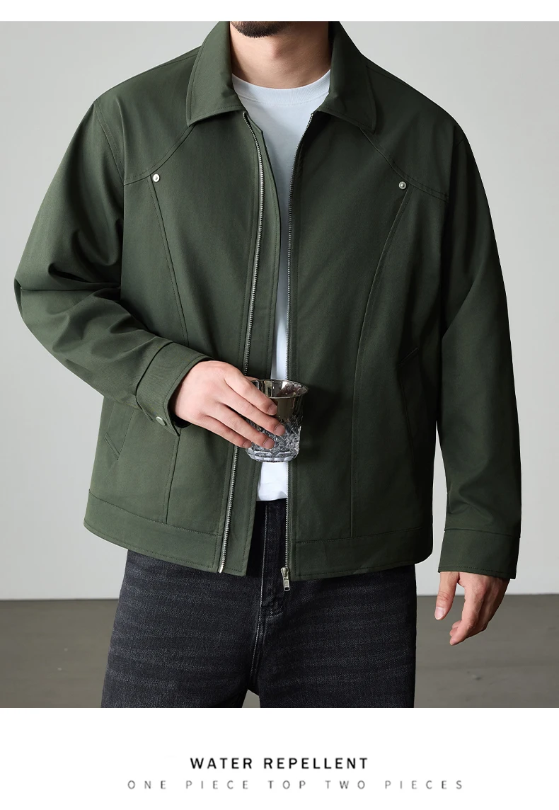 Männer Jacke Business Casual Mäntel Oversize Herbst 6XL 7XL 8XL Plus Größe Lose Oberbekleidung Marke Graben Zipper Komfortable Softshell – Detail 3