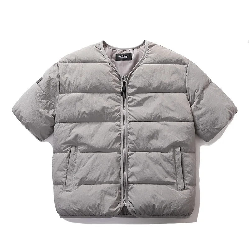 Veste matelassée chaude mi-manches pour femme et homme, style coréen couple hiver